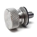 Krator Krator AB020C Seat Bolt Screw for Harley Davidson Motorcycles Knurled Seat Cover Bolt; Silver AB020C